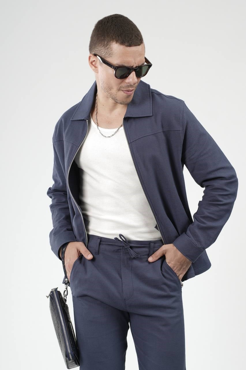 Wholesale Mens Navy Shirt and Pants Set