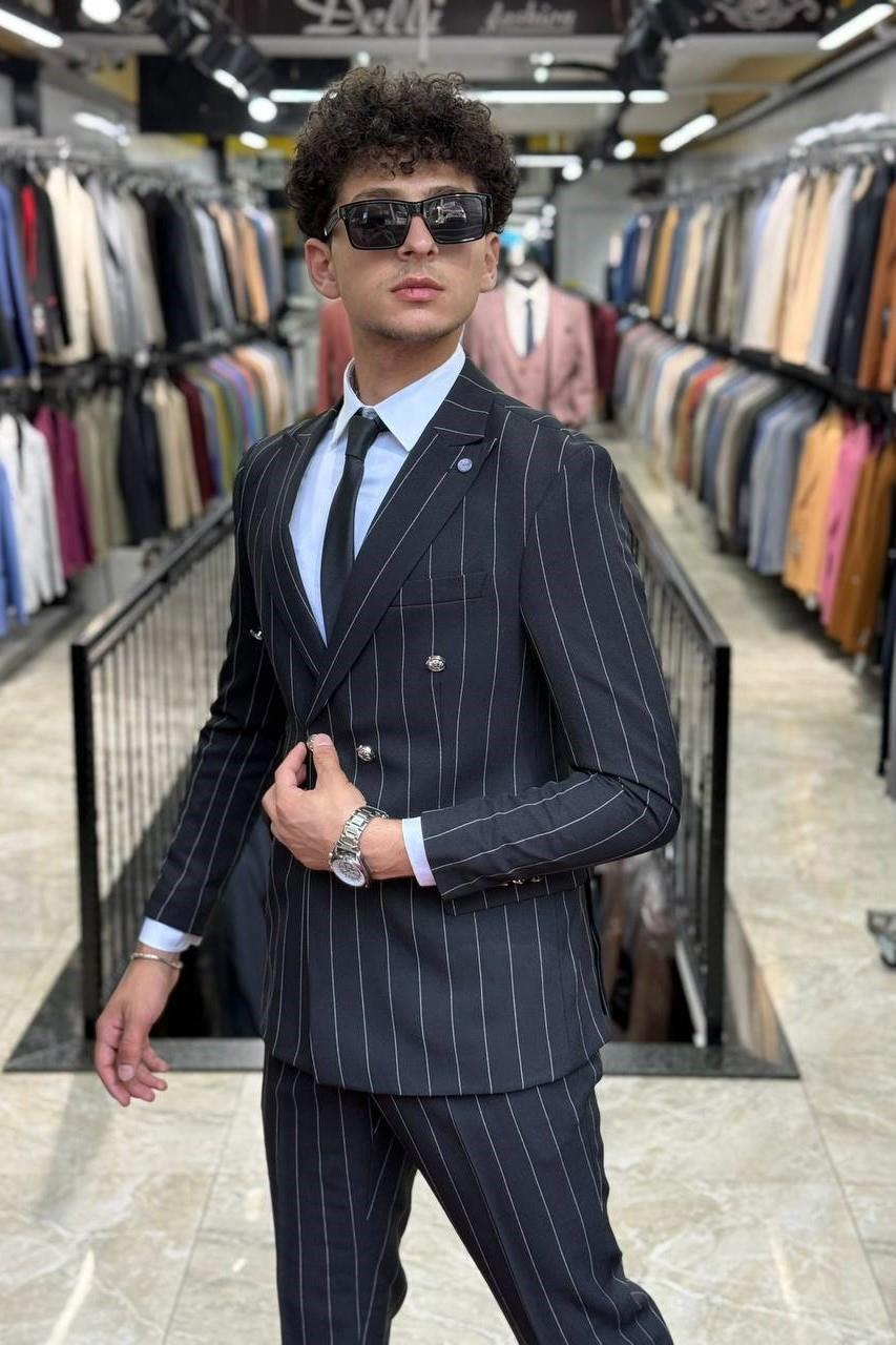 Wholesale Men's Navy Two-Piece Suit 1701W26-057