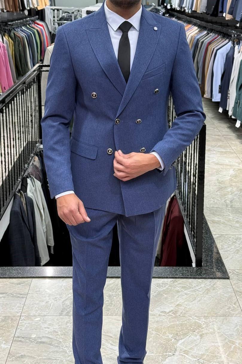 Wholesale Men's Navy Two-Piece Suit 1701W26-030
