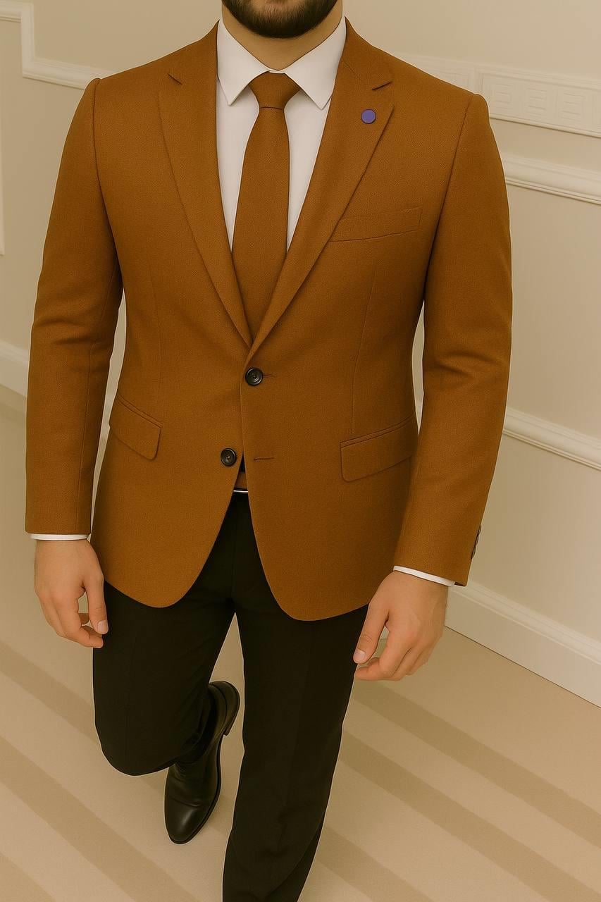 Wholesale Men's Ochre Blazer Jacket 1701W26-038