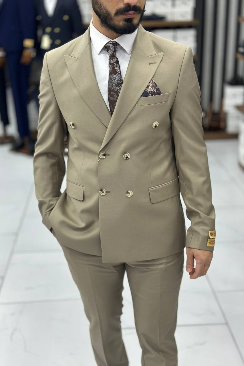 Wholesale Men's Olive Two-Piece Suit 1744W26-025