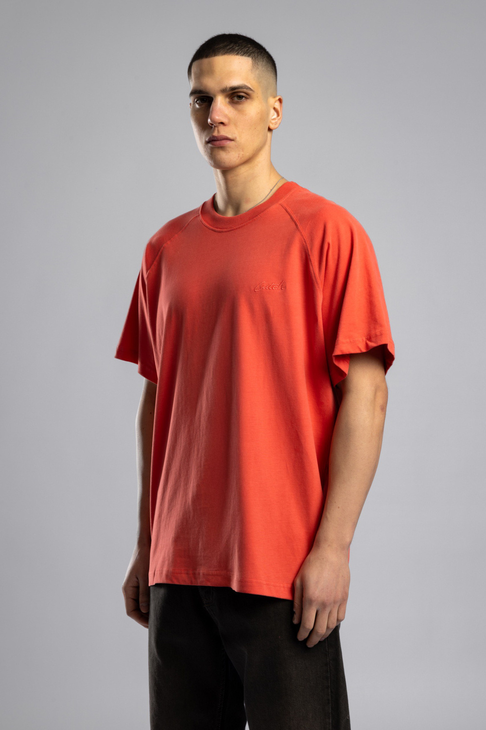Wholesale Mens Orange Basic T-shirt
