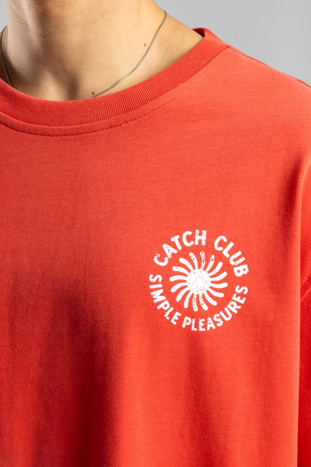Wholesale Mens Orange Printed T-shirt
