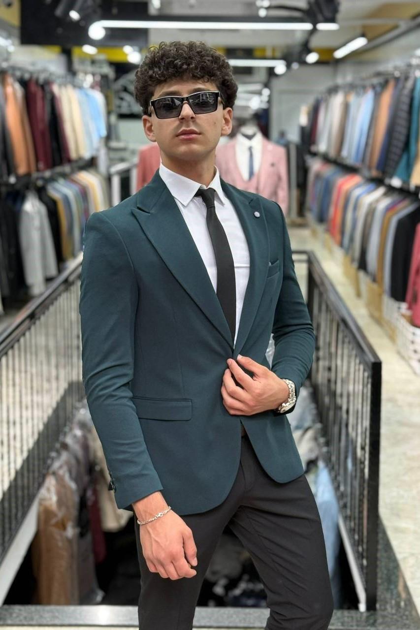 Wholesale Men's Petrol Blazer Jacket 1701W26-050