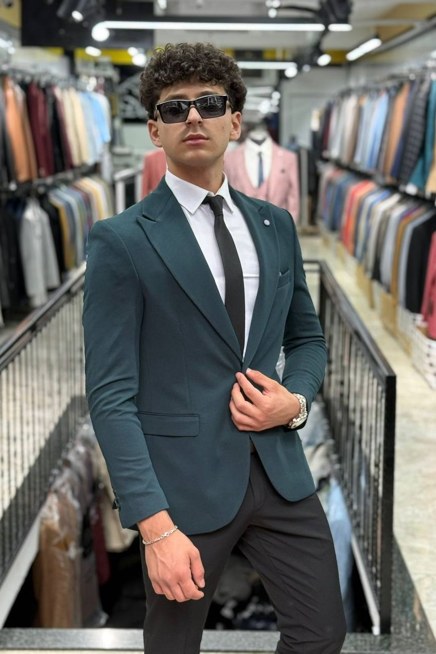 Wholesale Men's Gray Blazer Jacket 1701W26-068