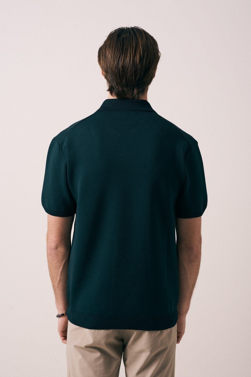 Wholesale Mens Petrol Knit T-Shirt