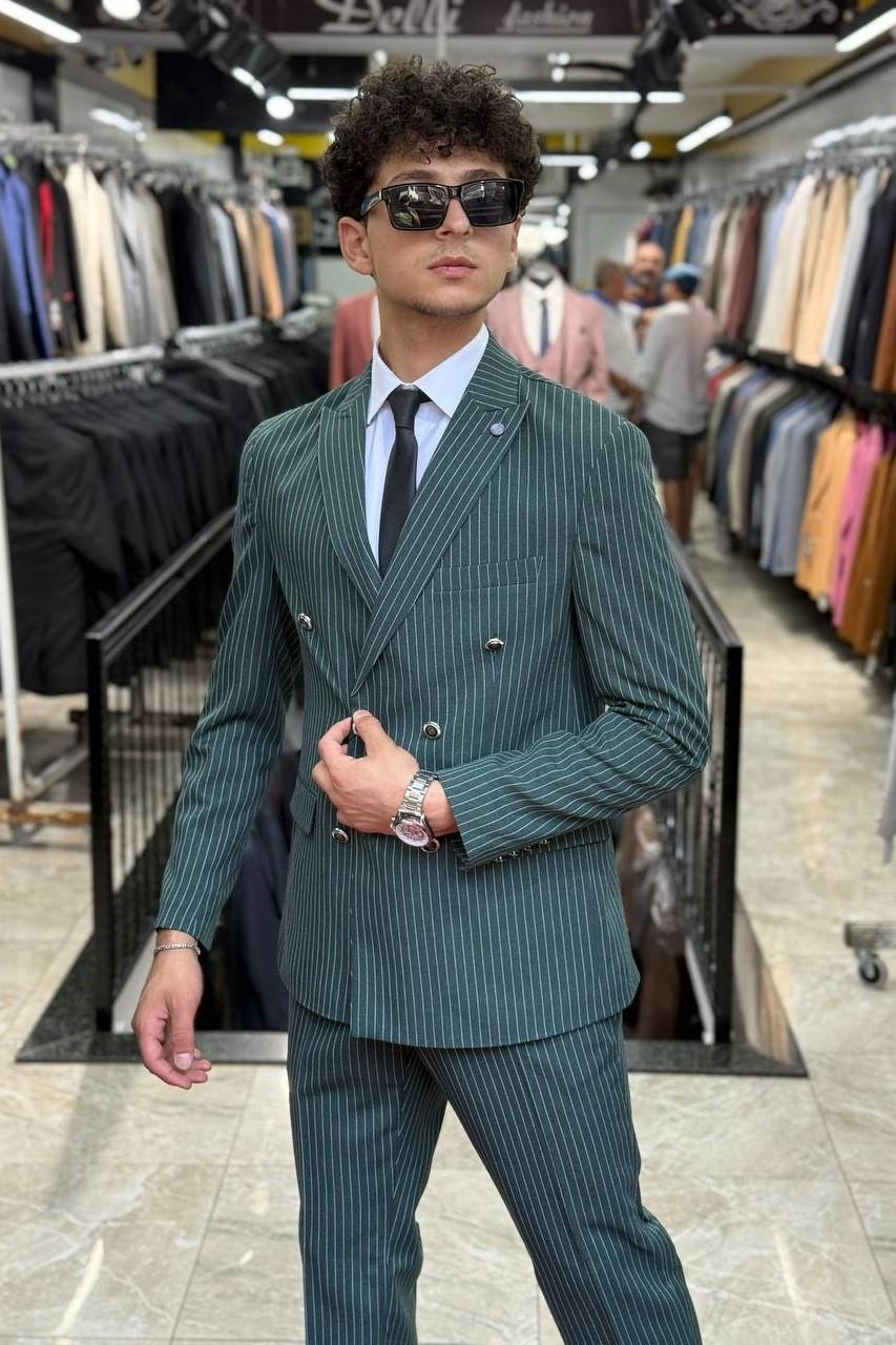 Wholesale Men's Petrol Two-Piece Suit 1701W26-057