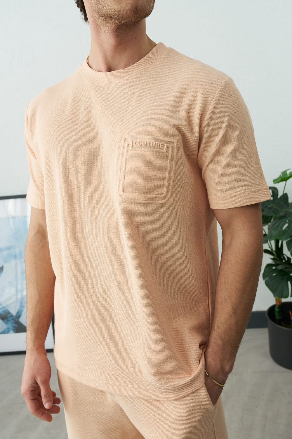 Wholesale Mens Peach T-Shirt