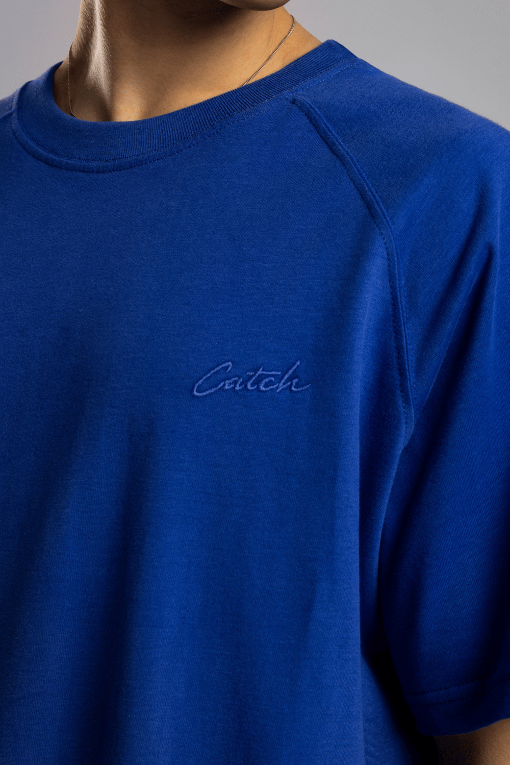 Wholesale Mens Sax Blue Basic T-shirt