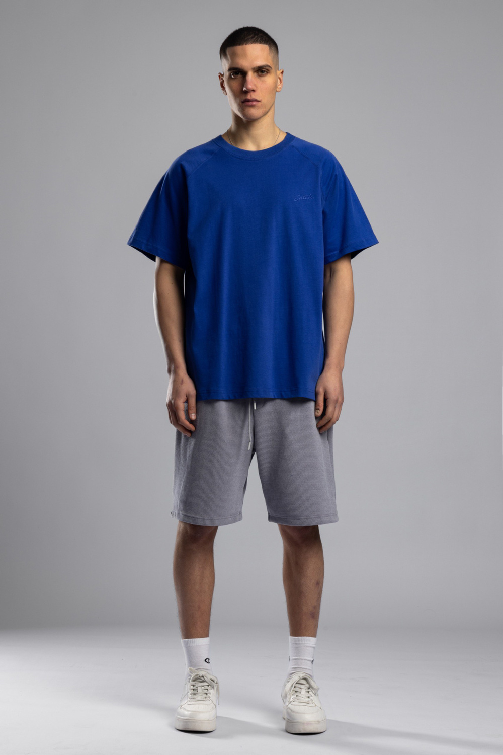 Wholesale Mens Sax Blue Basic T-shirt