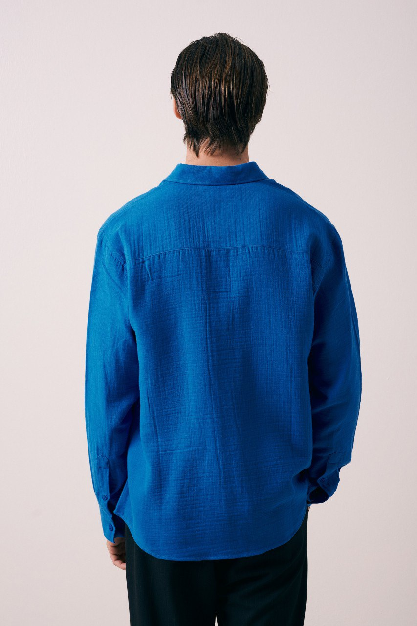 Wholesale Mens Sax Blue Shirt