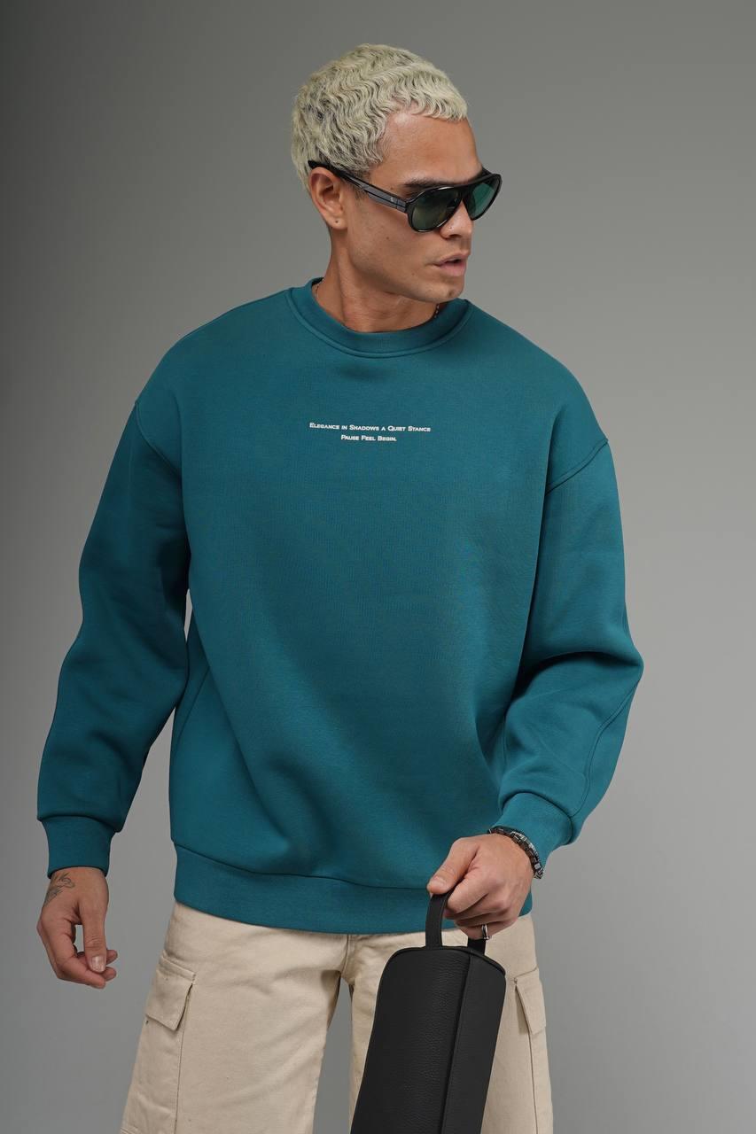 Wholesale Mens Sea Blue Oversized Sweatshirt 