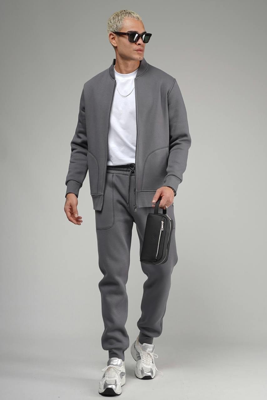 Wholesale Mens Smoke Gray Tracksuit