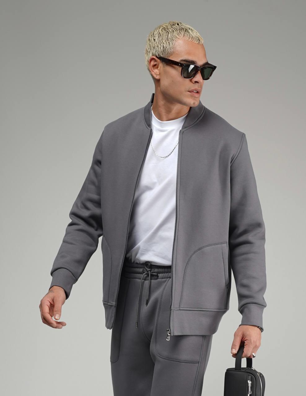 Wholesale Mens Smoke Gray Tracksuit