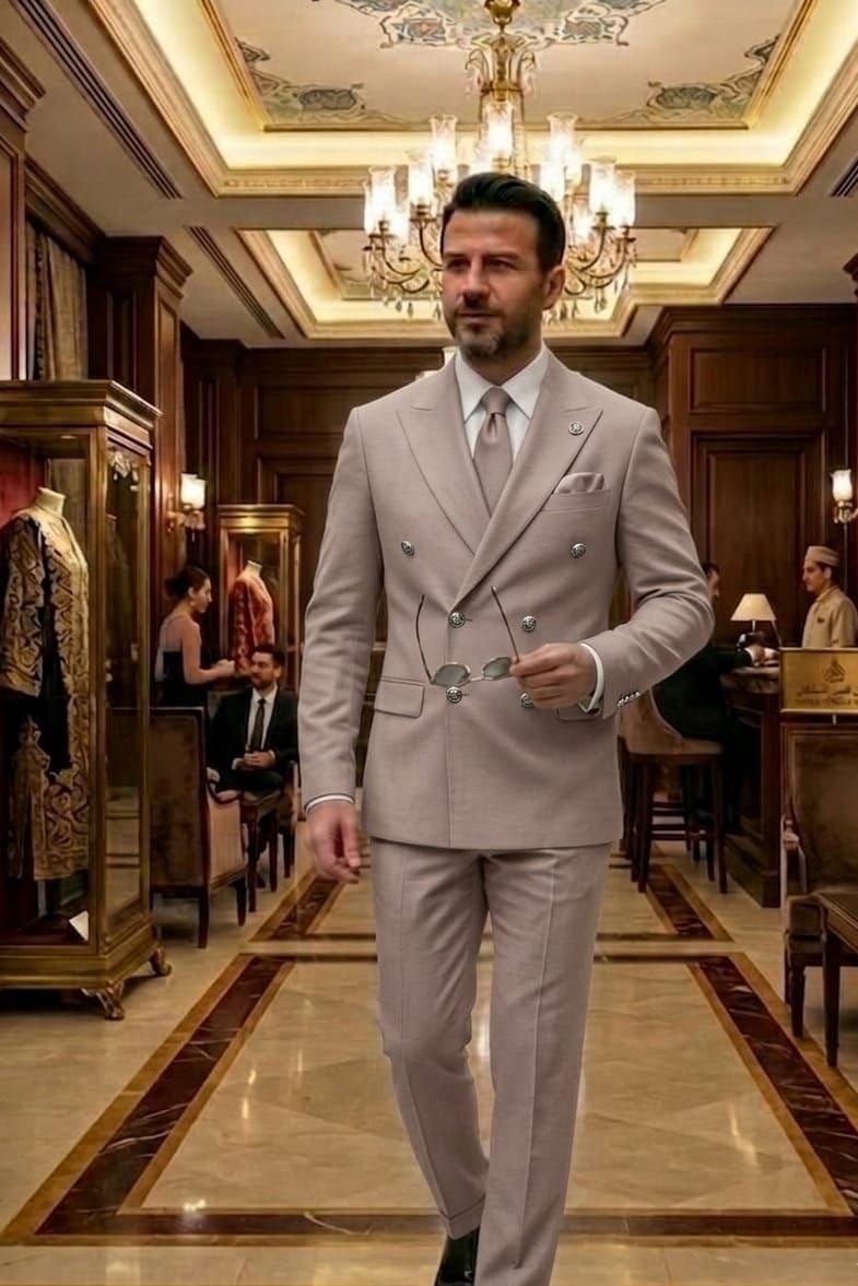 Wholesale Men's Stone Two-Piece Suit 1701-130