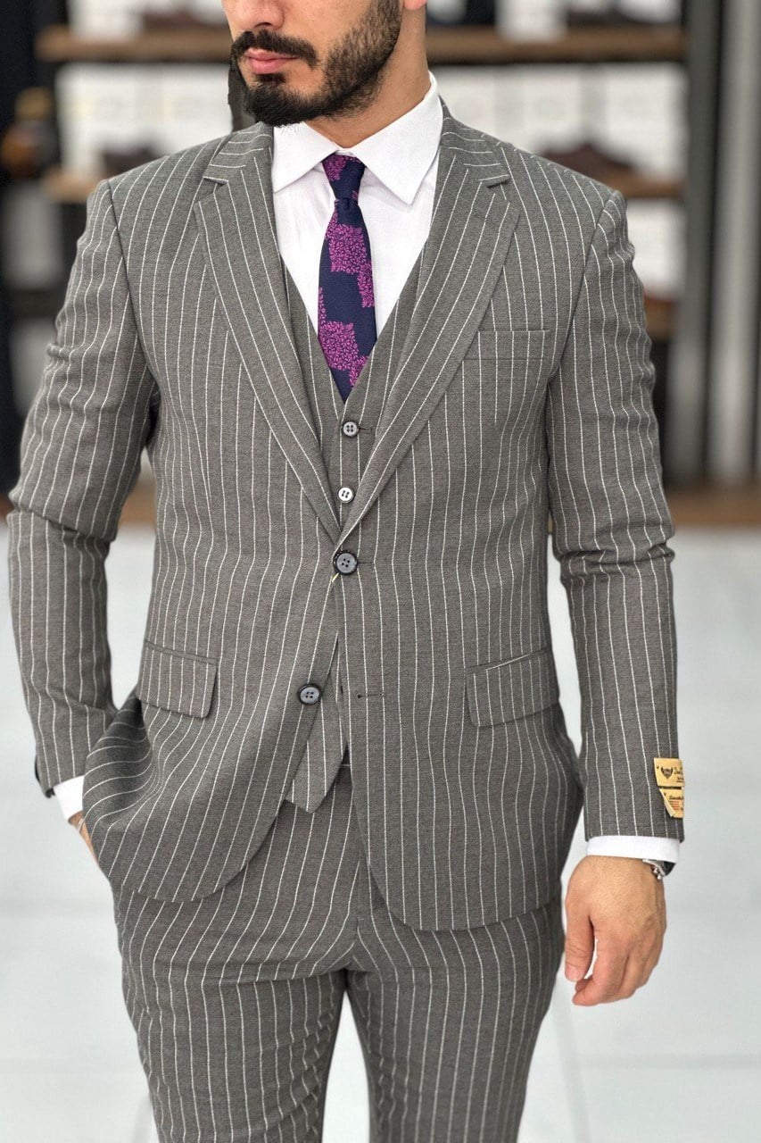 Wholesale Men's Titanium Plus Size Three-Piece Suit 1744W26-031