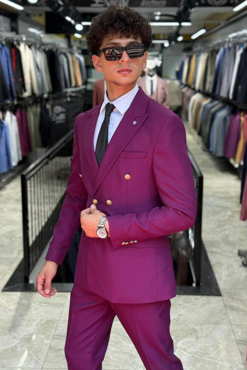 Wholesale Men's Violet Two-Piece Suit 1701W26-058