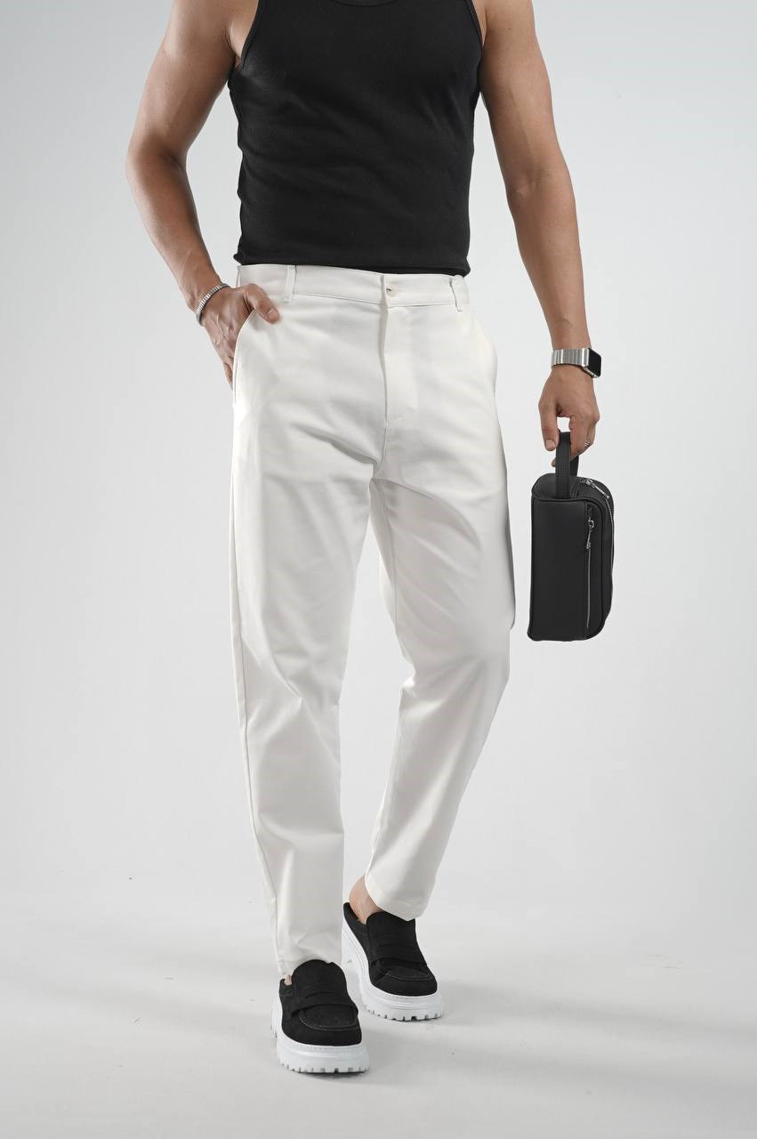 Wholesale Mens White Relaxed Pants
