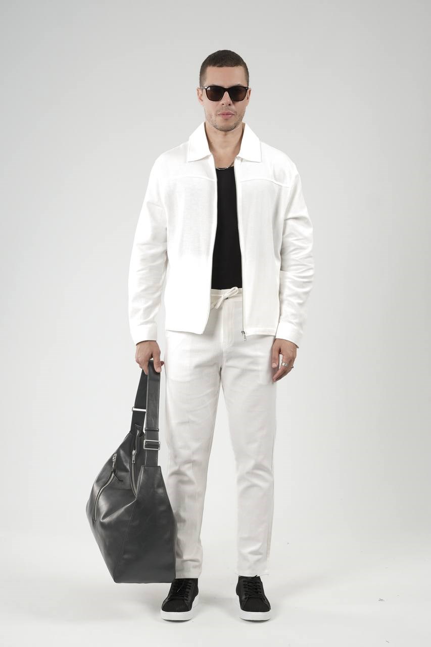 Wholesale Mens White Shirt and Pants Set