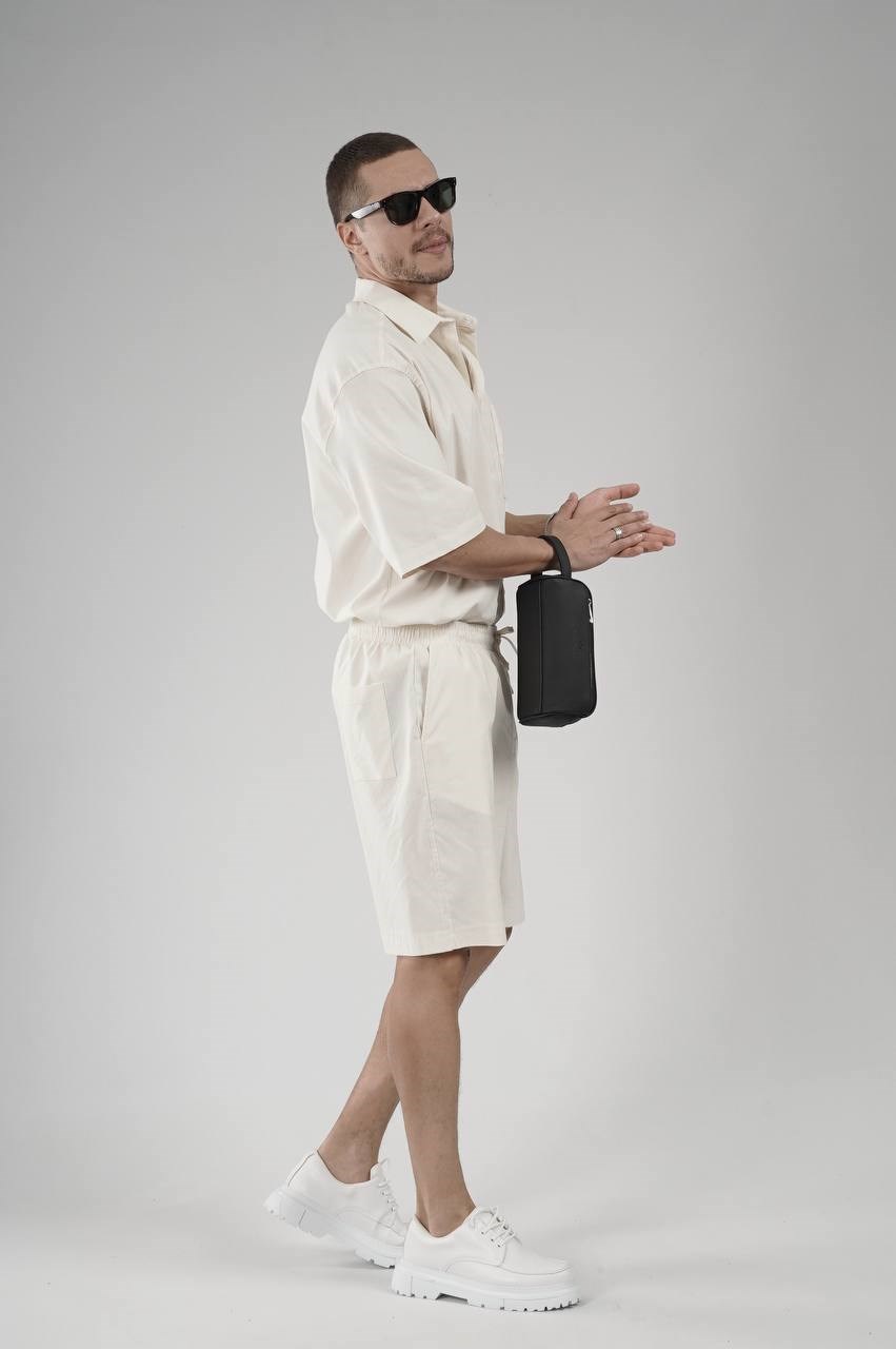 Wholesale Mens White Shirt and Shorts Set