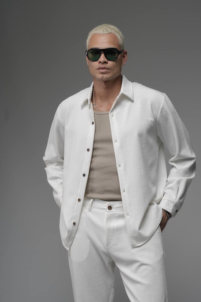 Wholesale Mens White Shirt and Trouser Suit