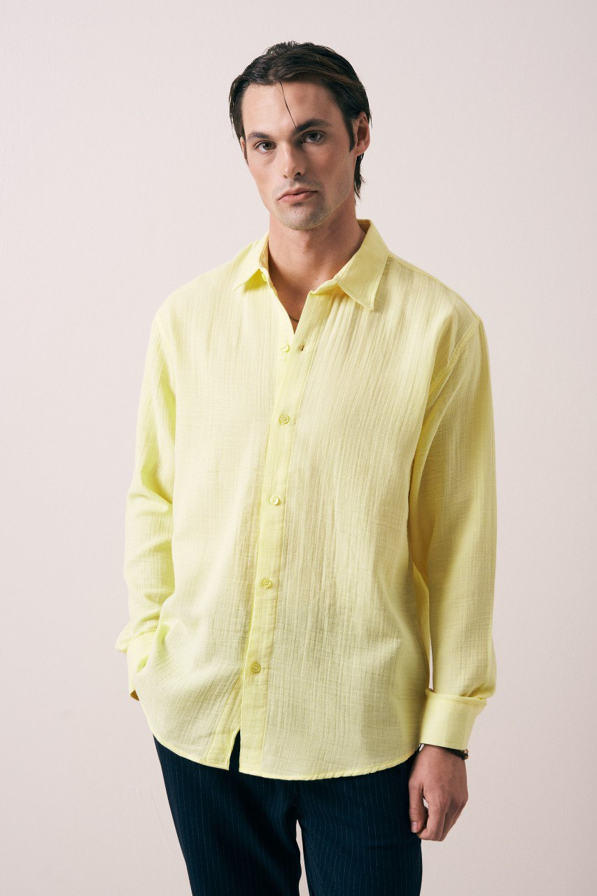 Wholesale Mens Yellow Shirt