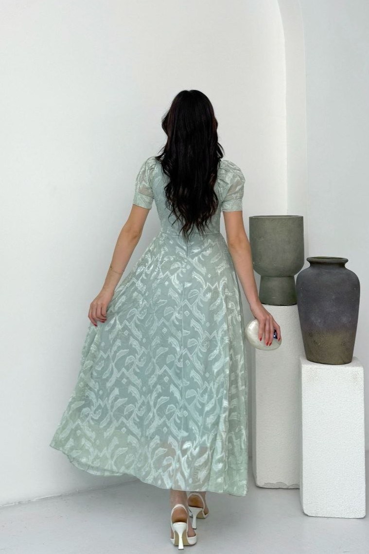 Wholesale Mint Tulle Maxi Dress