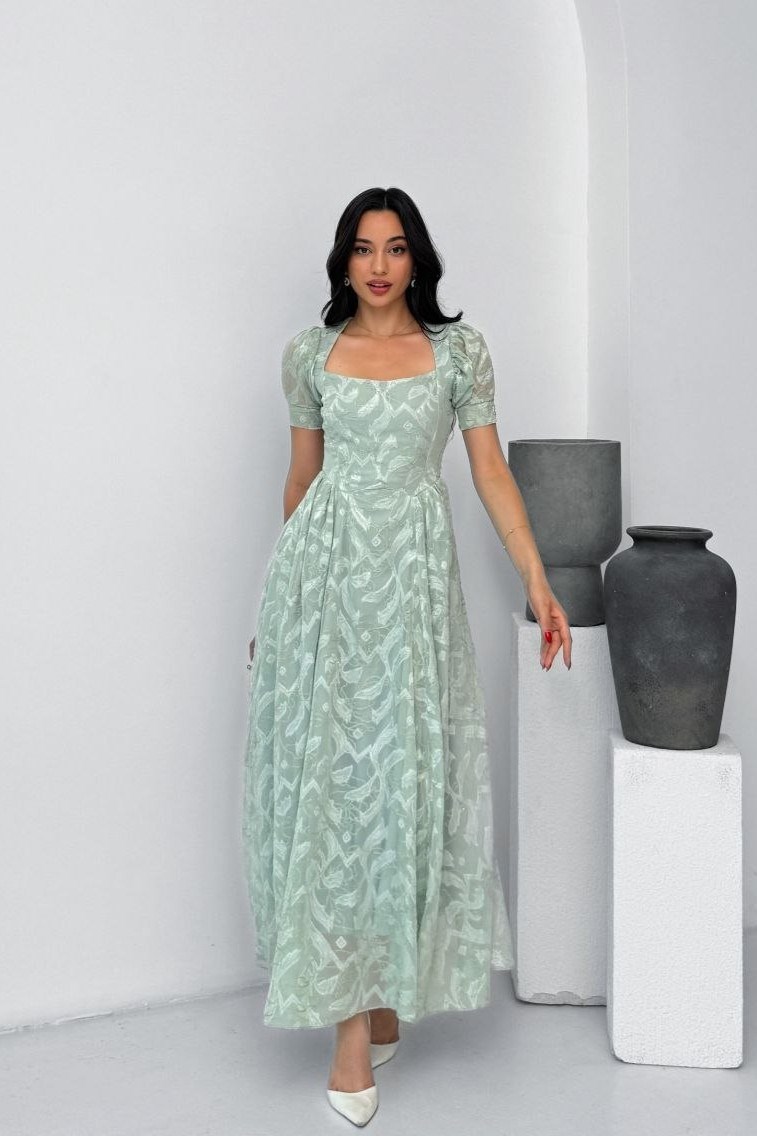 Wholesale Mint Tulle Maxi Dress