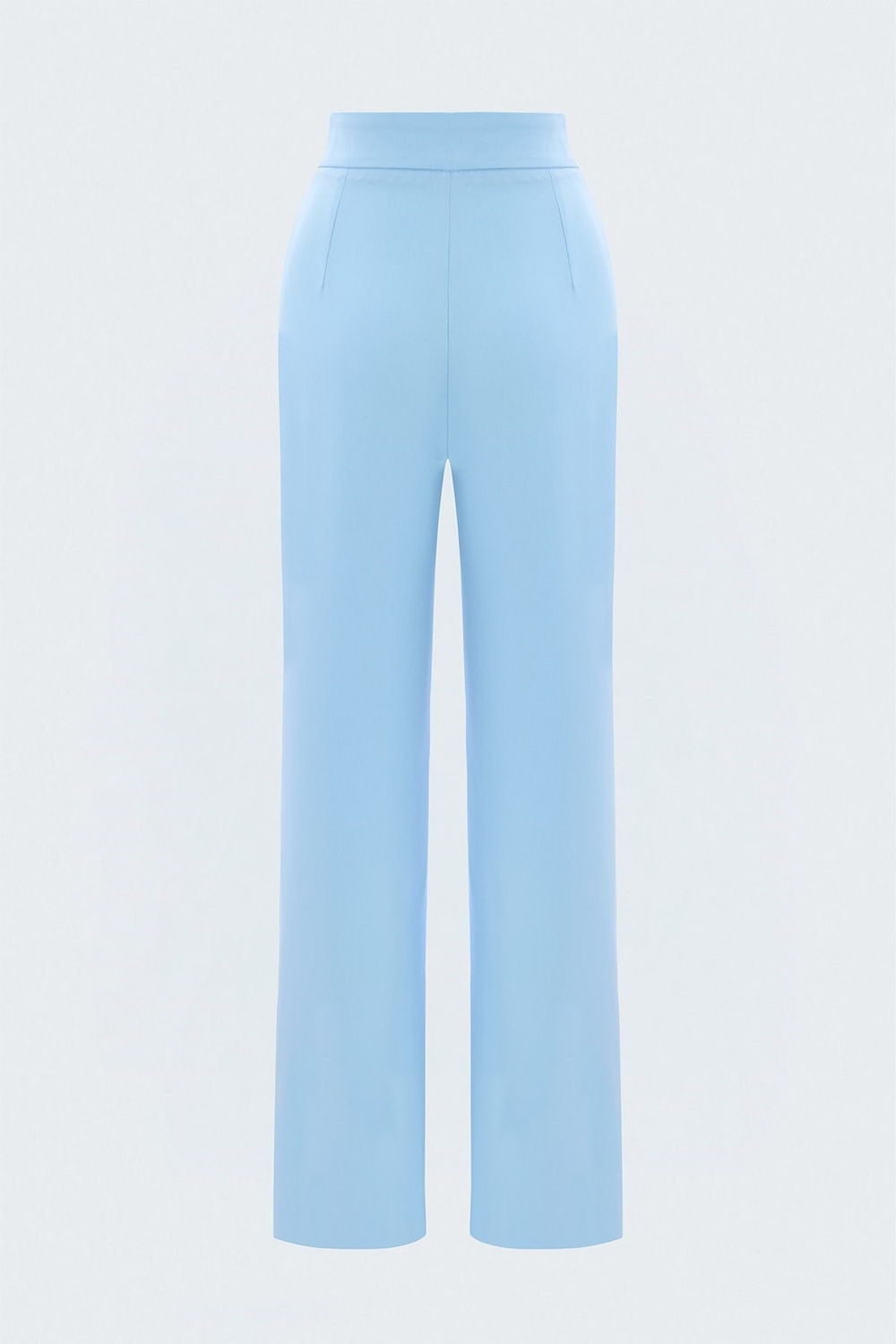 Wholesale Womens Baby Blue Trousers with Gold Buckle Accessory