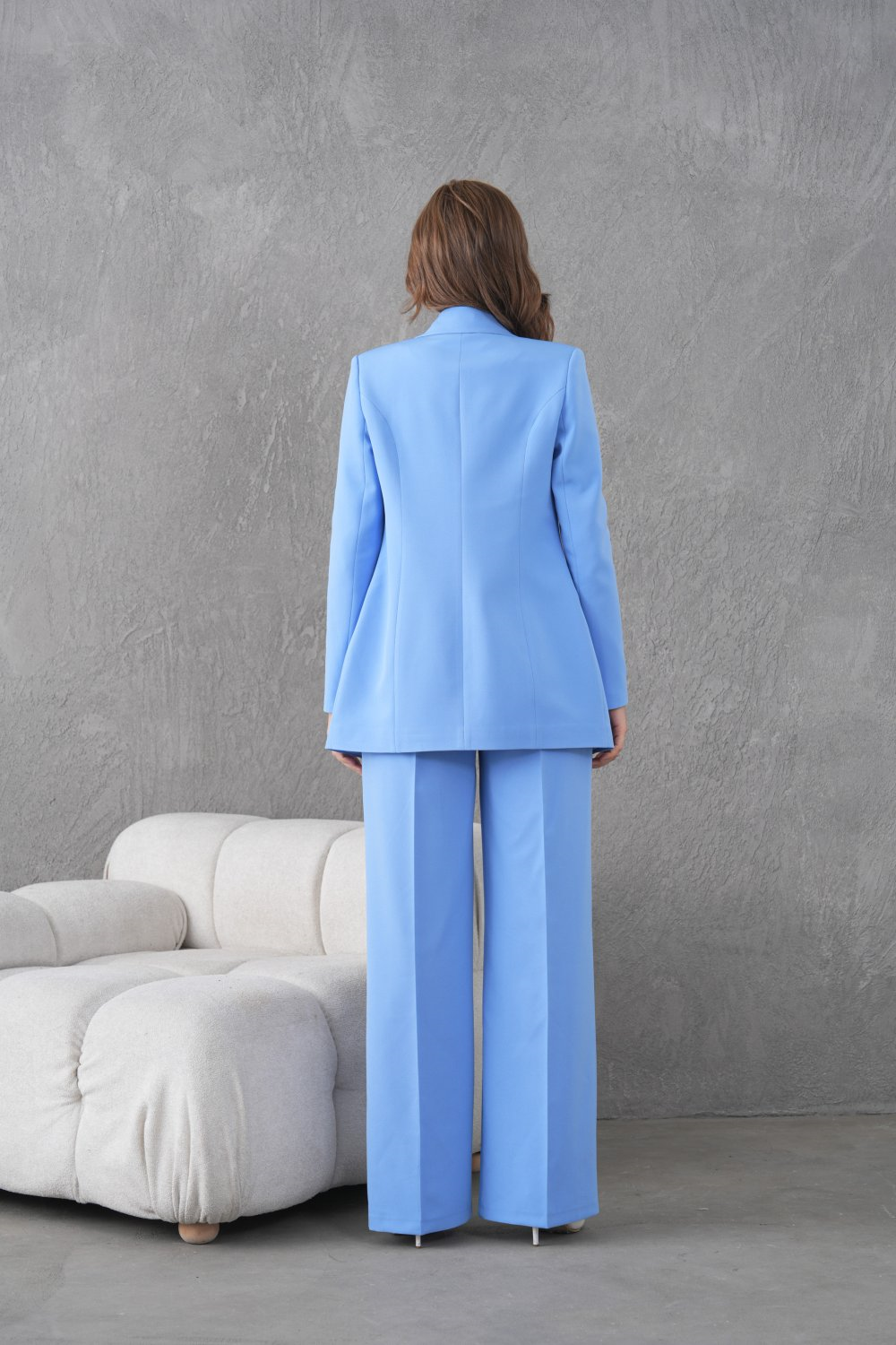 Wholesale Womens Baby Blue Two-Piece Suit 