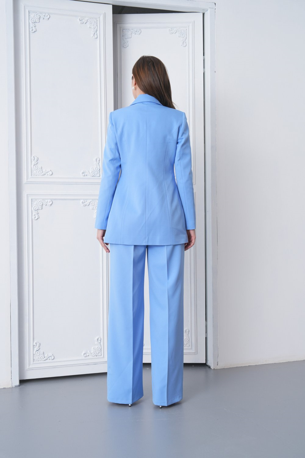 Wholesale Womens Baby Blue Two-Piece Suit 