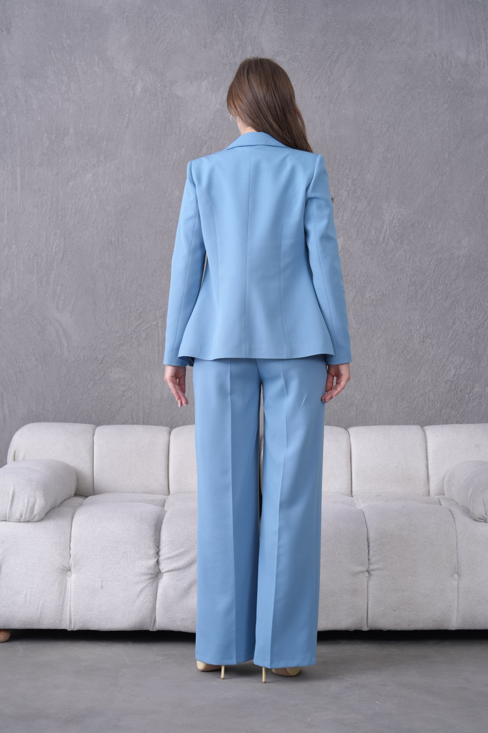 Wholesale Womens Baby Blue Two-Piece Suit 