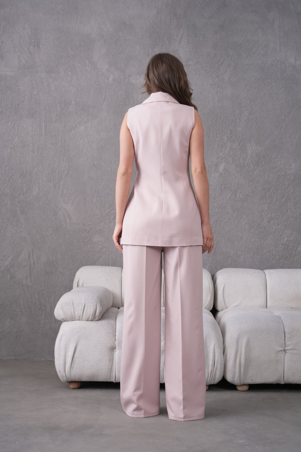 Wholesale Womens Beige Plus Size Two-Piece Suit