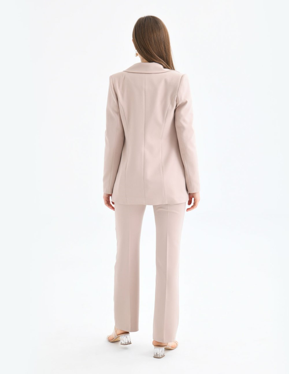 Wholesale Womens Beige Plus Size Two-Piece Suit 
