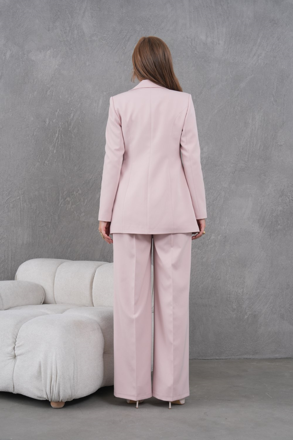 Wholesale Womens Beige Plus Size Two-Piece Suit 