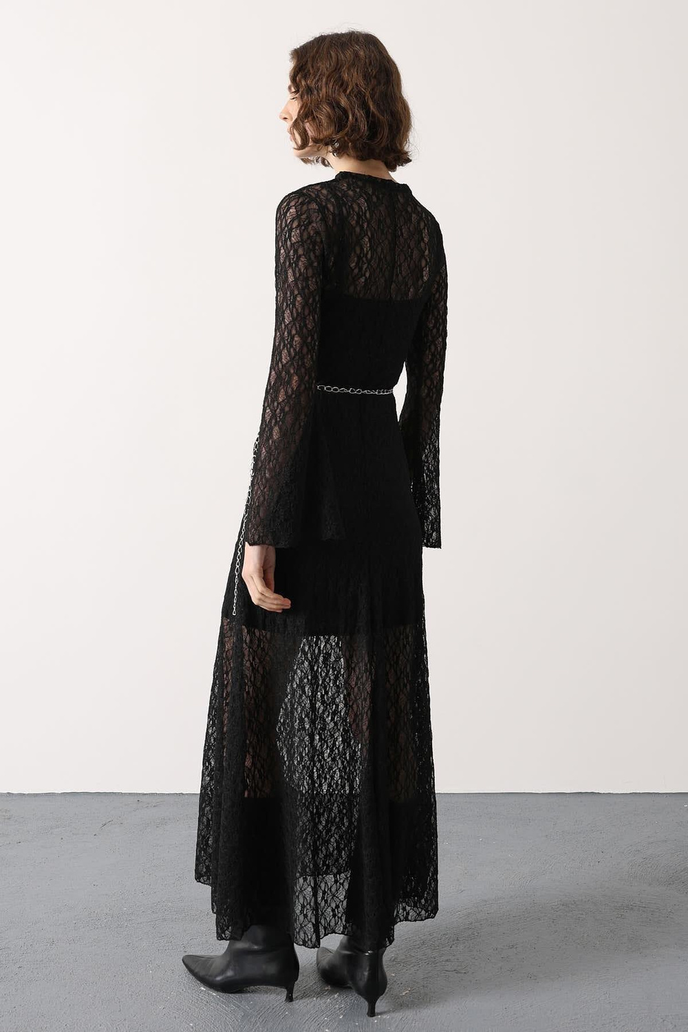 Wholesale Womens Black Lace Maxi Dress