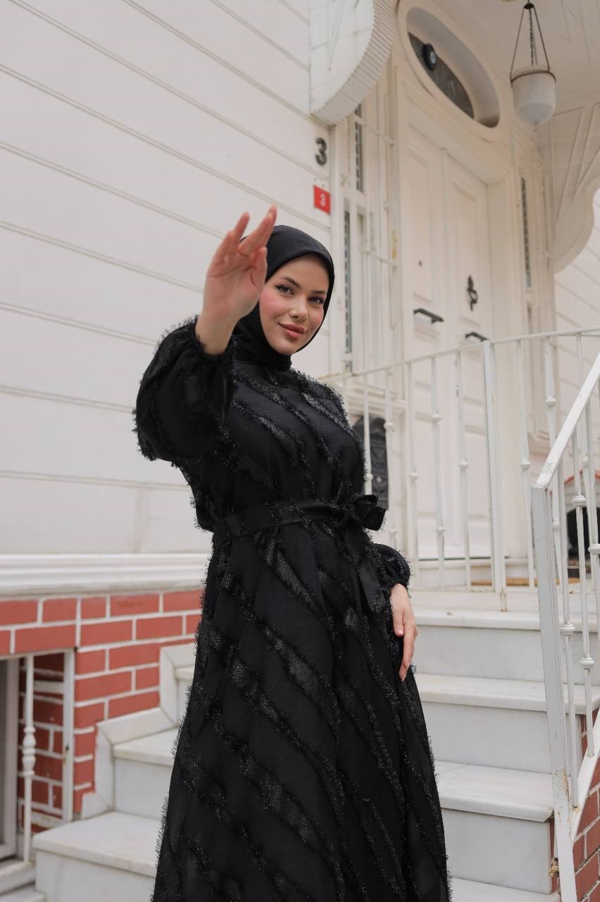 Wholesale Womens Black Maxi Hijab Dress