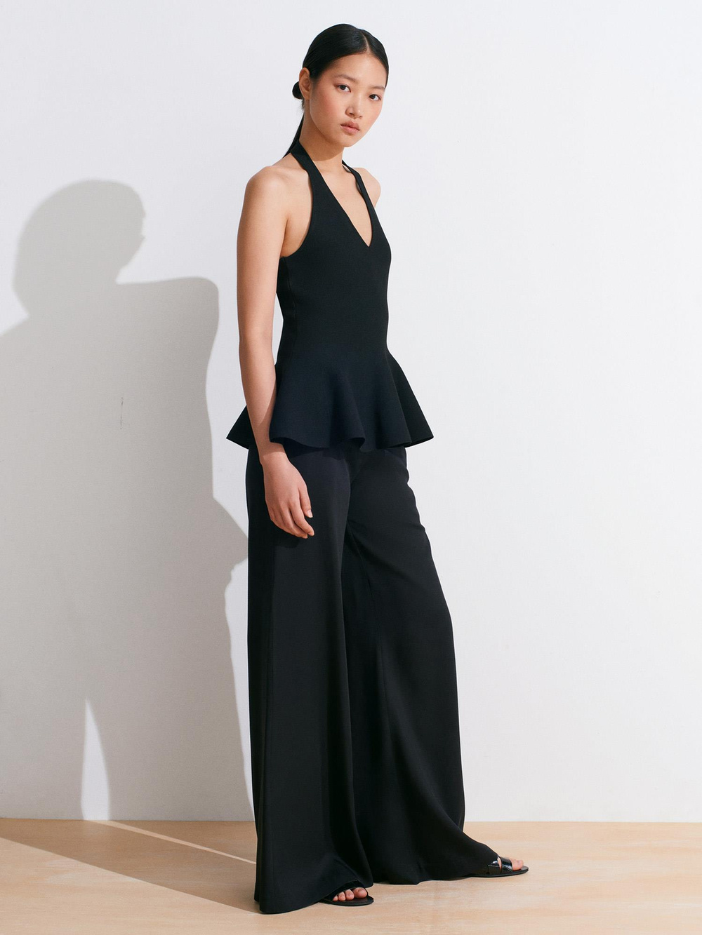 Wholesale Womens Black Palazzo Trousers