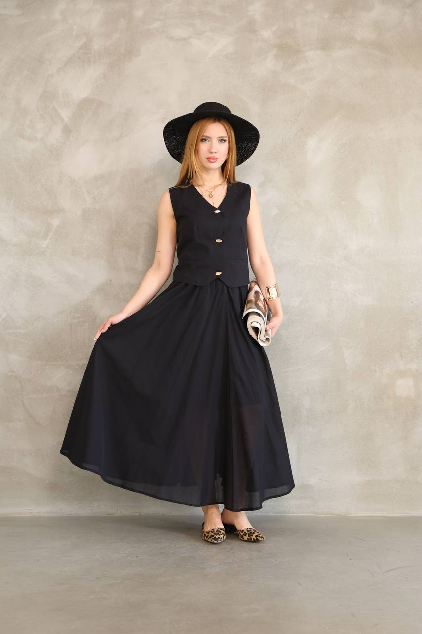 Wholesale Womens Black Skirt Suit 