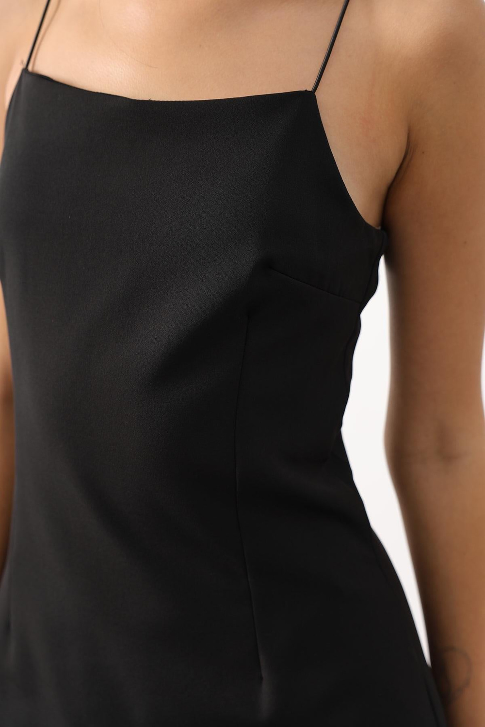 Wholesale Womens Black Strappy Midi Dress