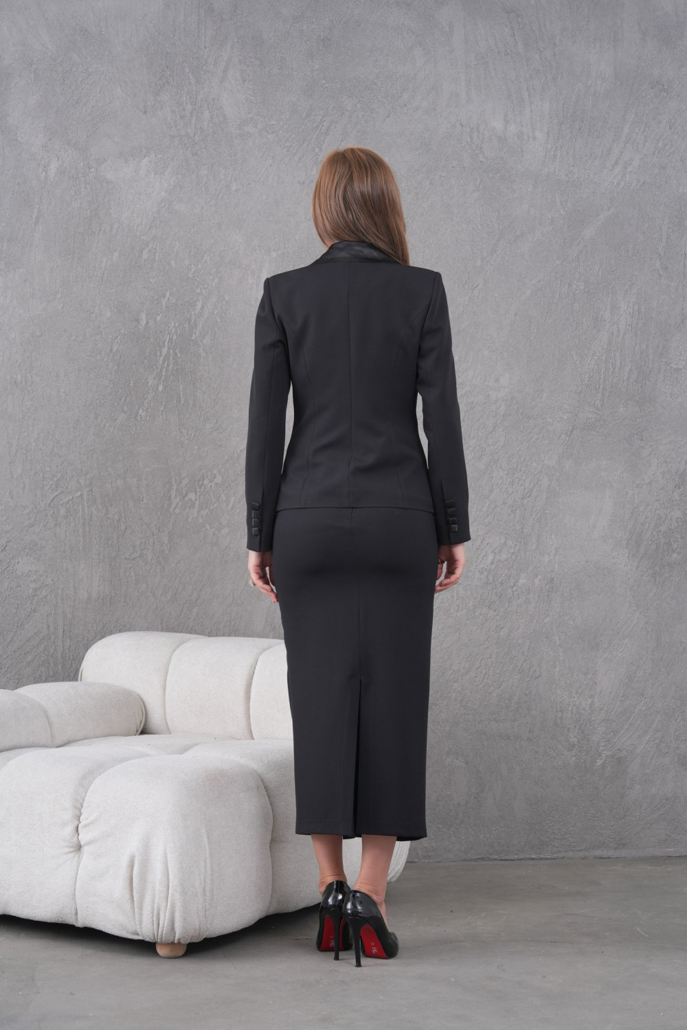 Wholesale Womens Black Three-Piece Suit 