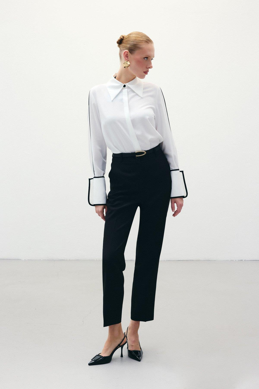 Wholesale Womens Black Trousers with Belt