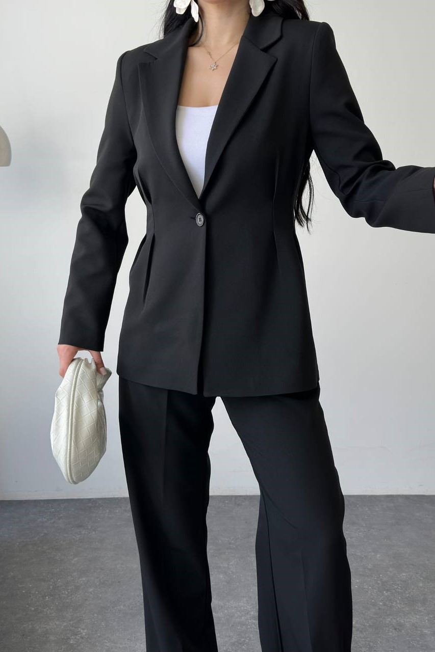 Wholesale Women's Black Two-Piece Suit  0044-3113