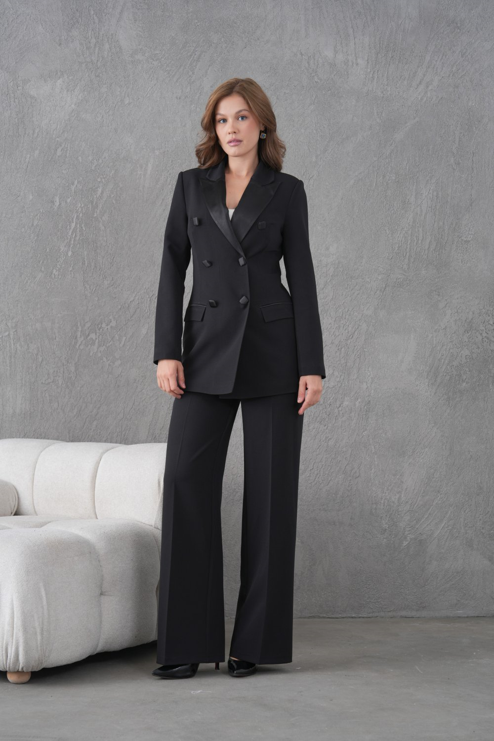 Wholesale Womens Black Two-Piece Suit 