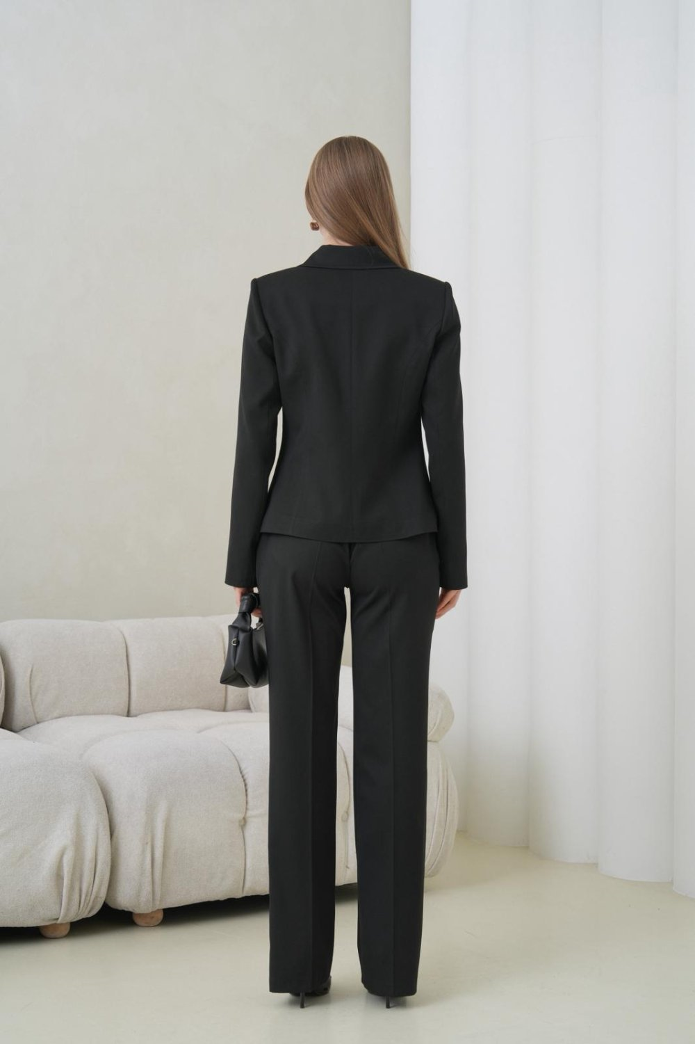 Wholesale Womens Black Two-Piece Suit 