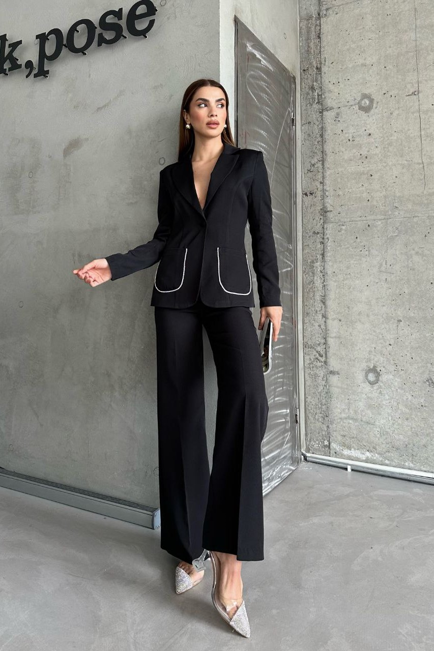 Wholesale Women's Black Two-Piece Suit  0043-111-135