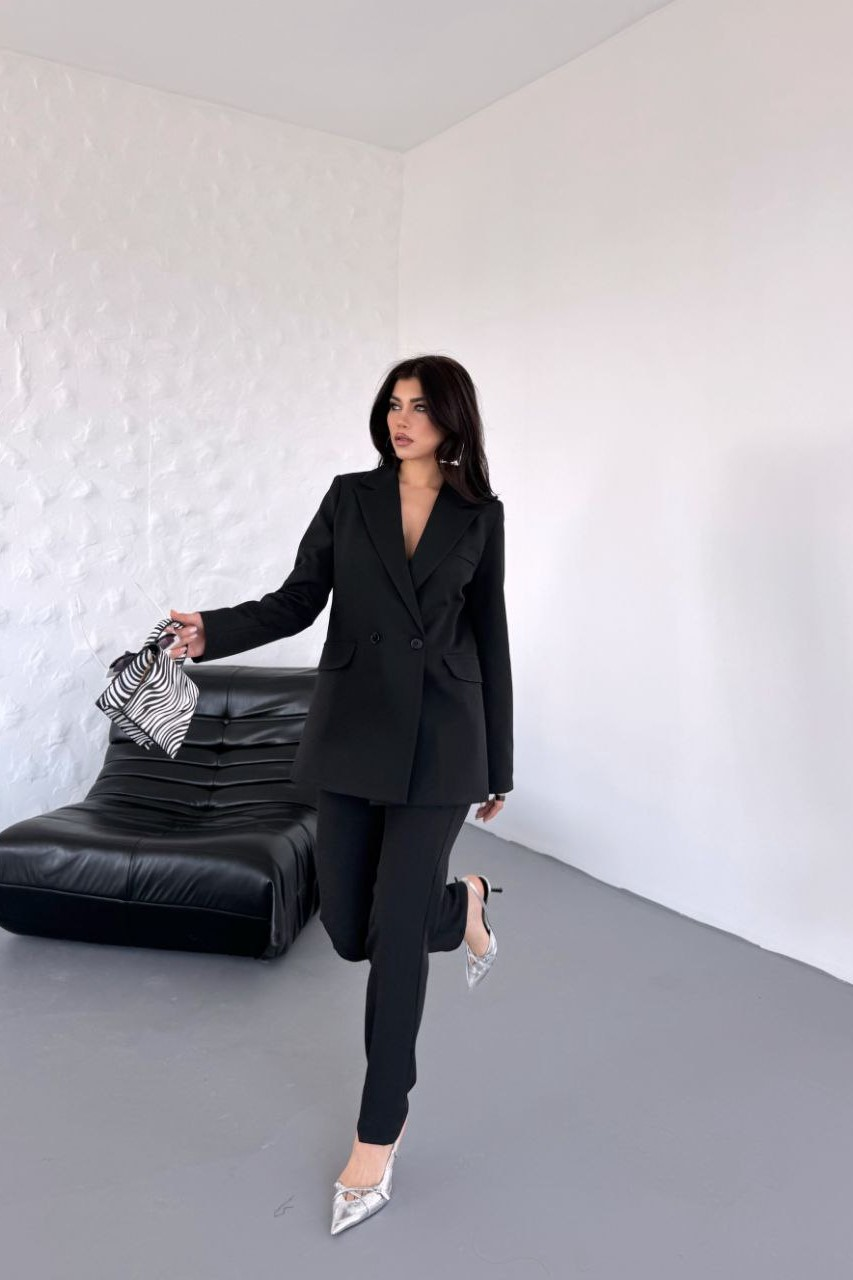 Wholesale Women's Black Two-Piece Suit  0044-2110 