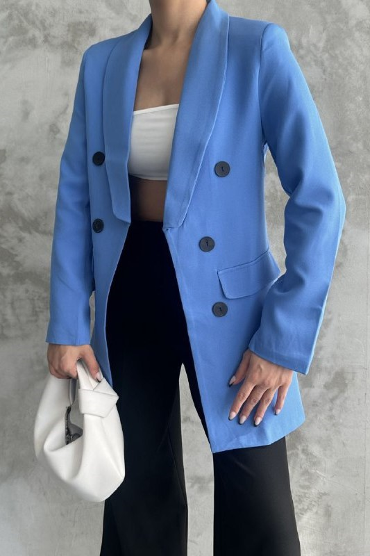 Wholesale Women's Blue Blazer 0044-2064