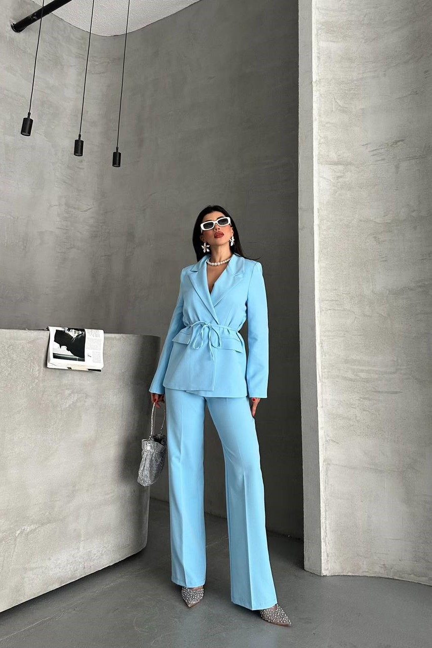 Wholesale Women's Blue Two-Piece Suit  0044-2127