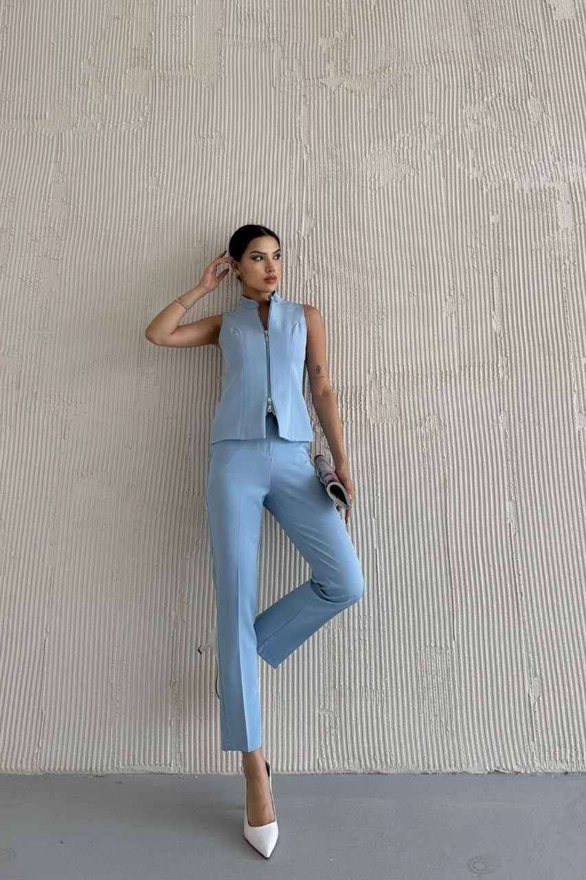 Wholesale Women's Blue Two-Piece Suit  0043-1002